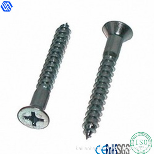 Countersunk Phillips Head Threaded Wood Screw
